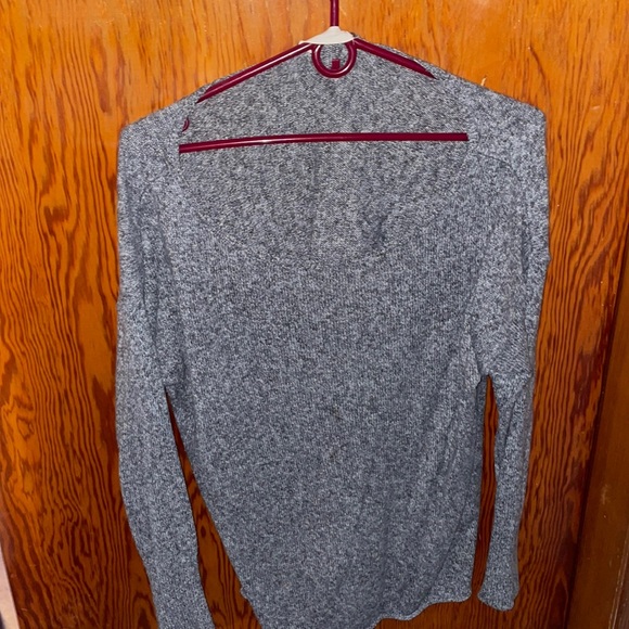 Grey and Black Hollister Sweater